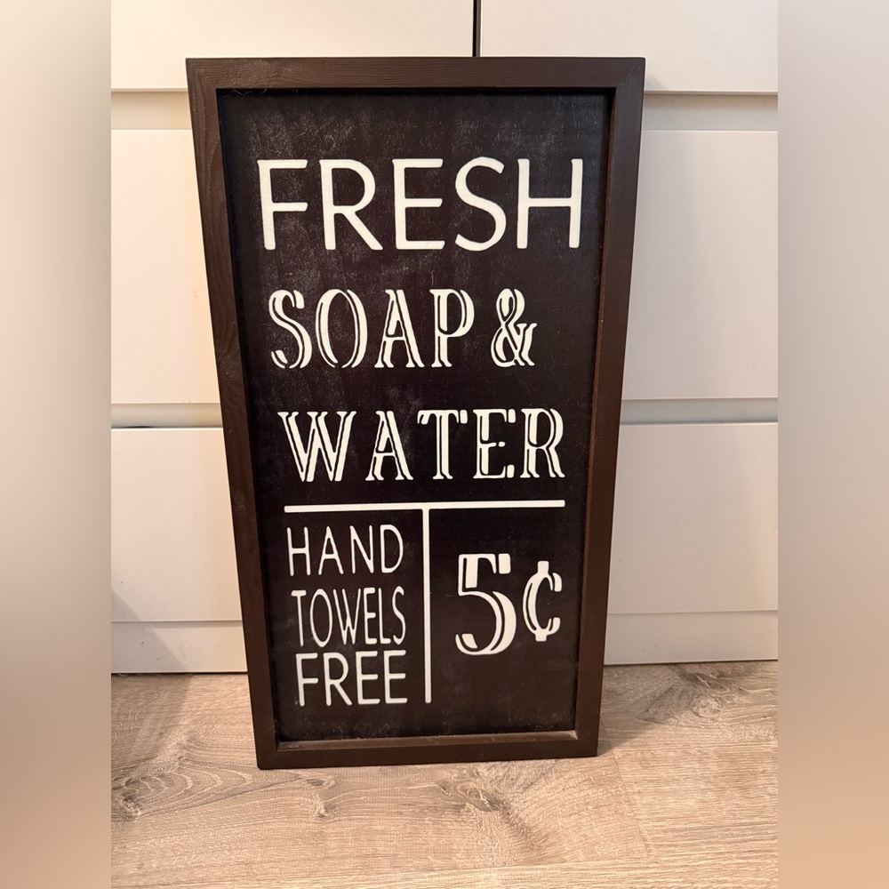 Farmhouse Bathroom Sign